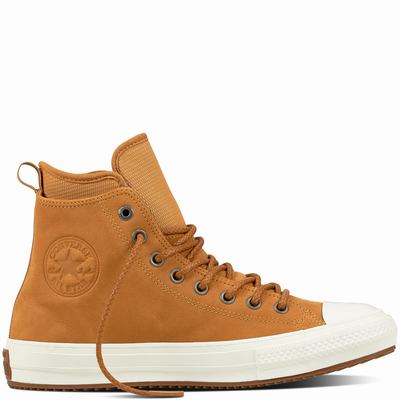 Converse Chuck Taylor All Star Waterproof Nubuck Boot High Tops Mens - Brown/White Shoes (364BURDK)